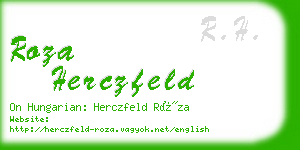 roza herczfeld business card